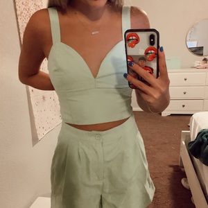 Green Tank & Short Set